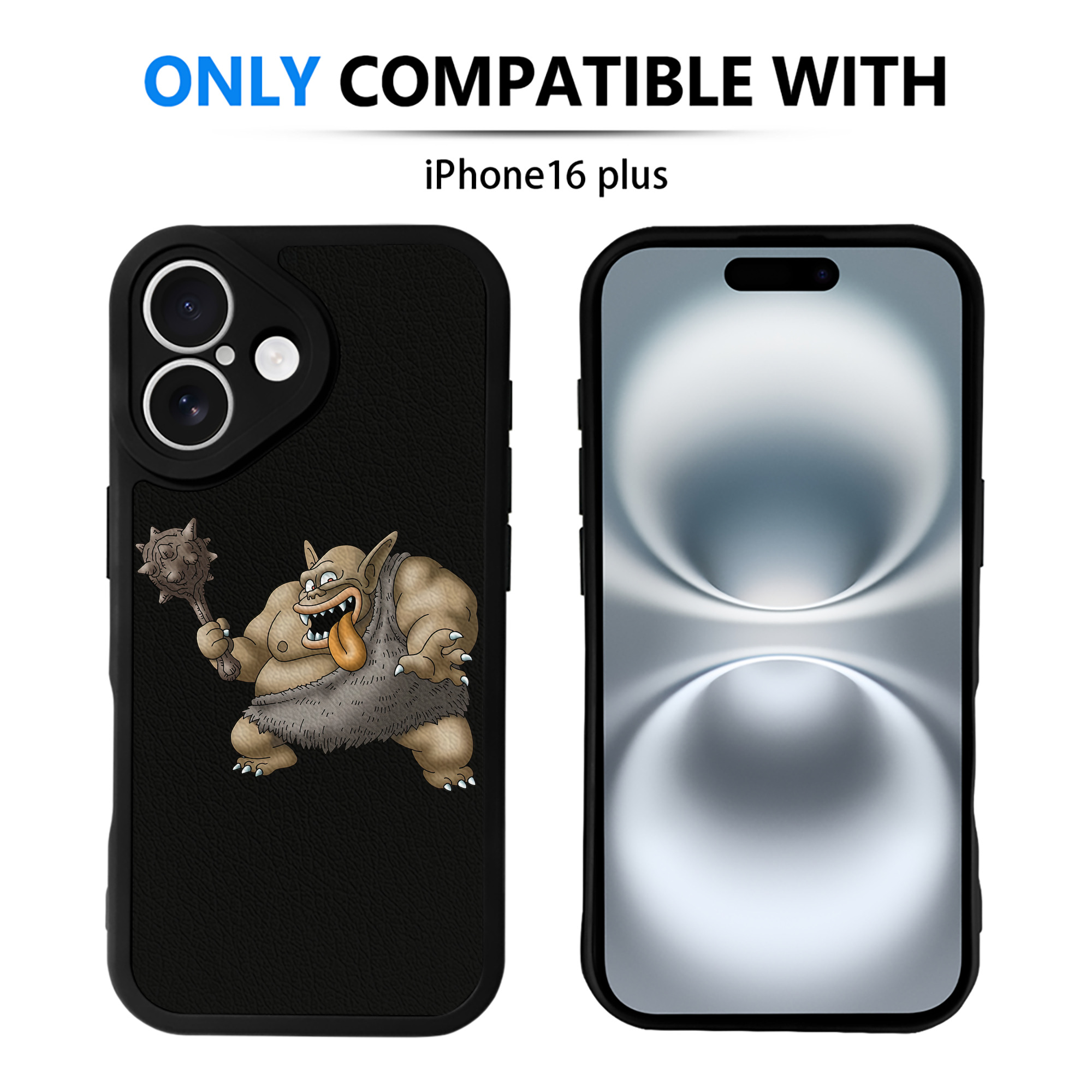（画像用） ドラゴンクエスト Doragon Kuesuto Dragon Quest 【iPhone 16シリーズ対応】シリコンスマホケース（レザー調） 材質：シリコン